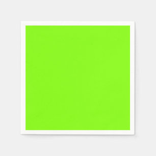 Servilleta De Papel verde fluorescente en blanco
