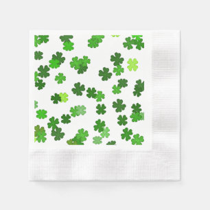Servilleta De Papel Verde kelly “Tréboles que caen”