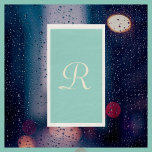 Servilleta De Papel Verde Mar y Crema Monograma Minimalista Pastel<br><div class="desc">Esta toalla de papel pastel minimalista para invitados puede ser de cualquier color de fondo que seleccione. Los invitados apreciarán tener toallas de mano desechables disponibles, especialmente con el susto del coronavirus. El fondo es verde mar; la monograma es crema. Alfombrilla de baño y cortina de ducha a juego disponibles....</div>