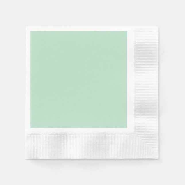 Servilleta de papel verde menta elegante (Anverso)