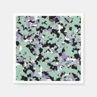 Verde menta y camuflaje púrpura Camuflaje estampad