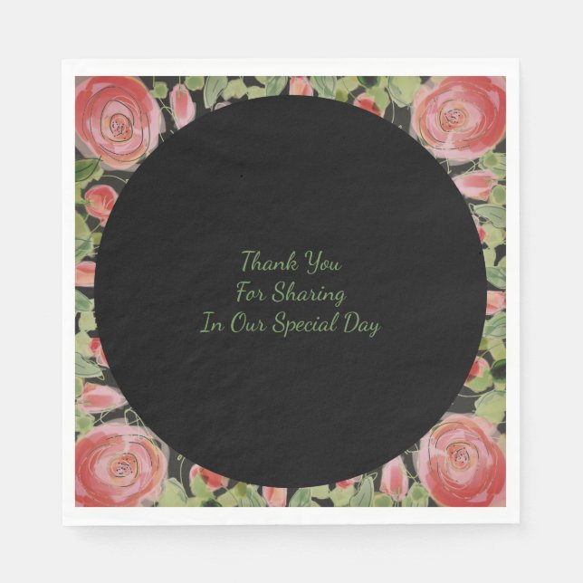 Servilleta De Papel Verde negro y Borgoña (Anverso)