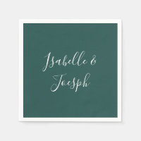 Verde oscuro | Boda Napkins