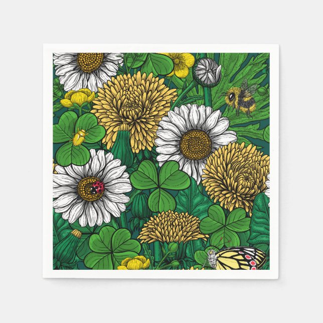 Servilleta De Papel Verde primavera (Anverso)