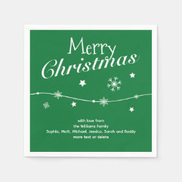 Servilleta De Papel Verde tradicional - Napkins para Navidades