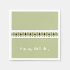 Servilleta De Papel Verde Y Blanco