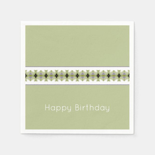 Servilleta De Papel Verde Y Blanco (Anverso)