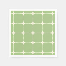 Verde y Blanco Cuadrícula Minimalista Tropical