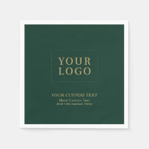 Verde y dorado | Logotipo comercial personalizado 