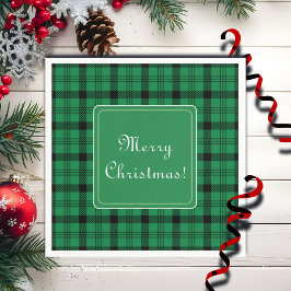 Servilleta De Papel Verde y negro Cosy Plaids Feliz Navidad
