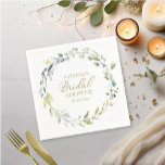 Servilleta De Papel Verdor Eucalyptus Wreath Bridal Shower<br><div class="desc">Greeneration Eucalyptus Wreath Bridal Shower Napkins</div>