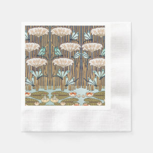 Servilleta De Papel Verneuil Dragonfly Water Lily Art Nouveau: Vintage