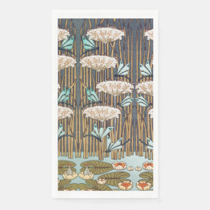 Servilleta De Papel Verneuil Dragonfly Water Lily Art Nouveau: Vintage