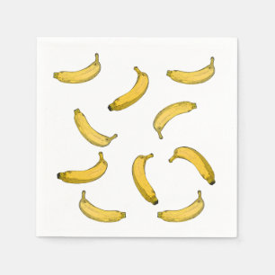 Servilleta De Papel Versión de esbozo de patrón de banana