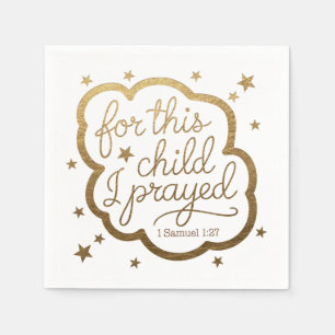 Servilleta De Papel Verso biblial de 1 Samuel 1:27
