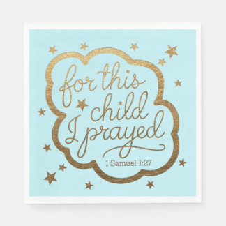 Servilleta De Papel Verso biblial de 1 Samuel 1:27