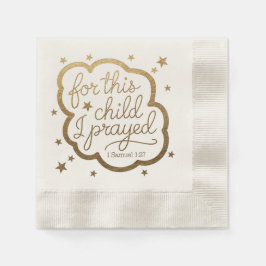 Servilleta De Papel Verso biblial de 1 Samuel 1:27