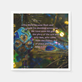 Servilleta De Papel Verso de la Biblia Azul de Victoria