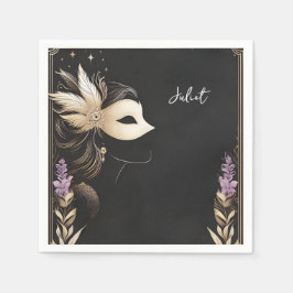 Servilleta De Papel Vestido Código Prom Masquerade Ball Bridal Shower