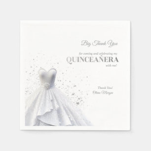 Servilleta De Papel Vestido de gala rojo Quinceañera