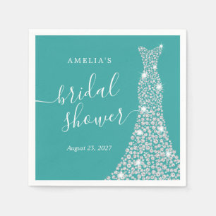 Servilleta De Papel Vestido de joya azul para despedida de soltera