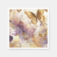 Vestido de Mariposa Morado y Dorado Fantasía Dulce