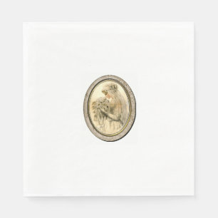 Servilleta De Papel Vestido de novia Vintage Ducha de novia blanca