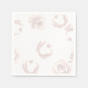 Servilleta De Papel Vestido de Rosa Floral Clásico Negro Sonrojado par