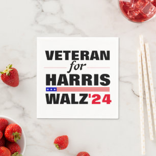 Servilleta De Papel Veteranos personalizados de las elecciones Harris 