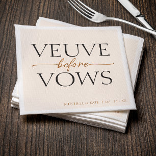 Servilleta De Papel Veuve Antes De Vows Tan Brown Bridal Shower