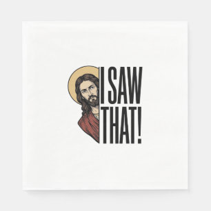 Servilleta De Papel Vi ese divertido diseño gráfico religioso furtivo_
