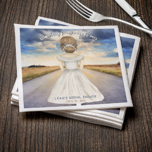 Servilleta De Papel Viajar de Miss a Sra. Bridal Shower