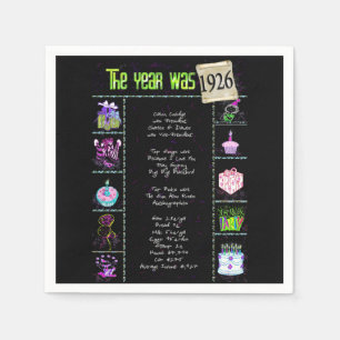Servilleta De Papel Viaje de Año de Nacimiento de 1926
