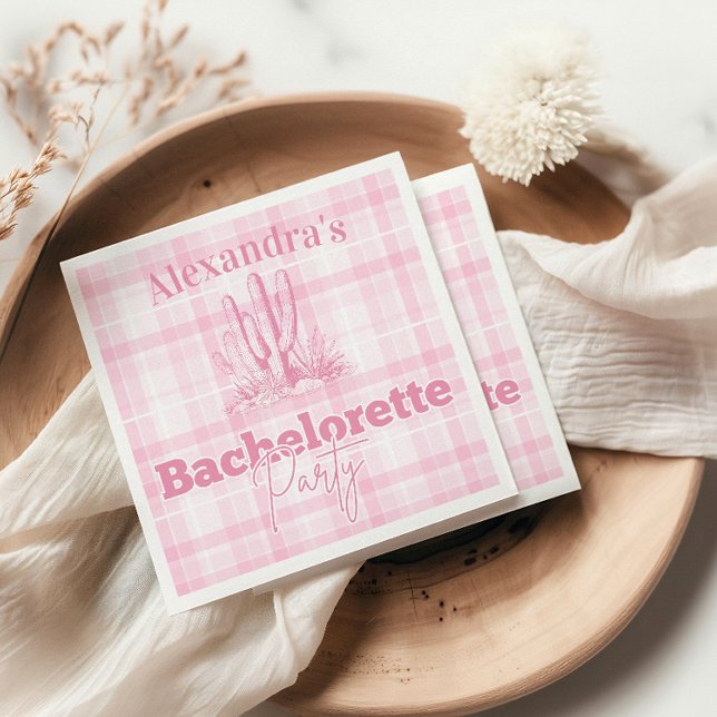 Servilleta De Papel Viaje de Bachelorette Occidental Rosa (Subido por el creador)