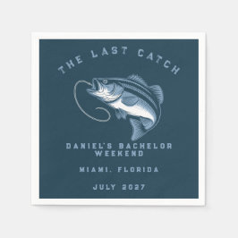 Servilleta De Papel Viaje de fin de semana con tema de pesca Despedida