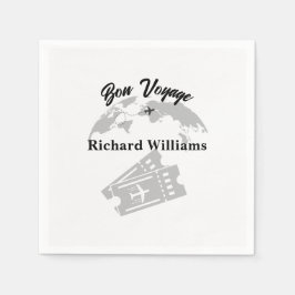 Servilleta De Papel Viaje de jubilaciones Tema Fiesta Mapa Mundial Vin