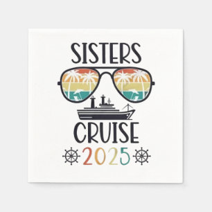 Servilleta De Papel Viaje de la familia Sisters Cruise 2025