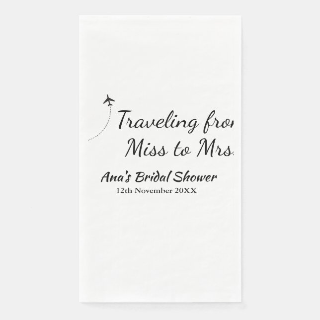 Servilleta De Papel Viaje despedida de soltera añadir nombre fecha de  (Anverso)