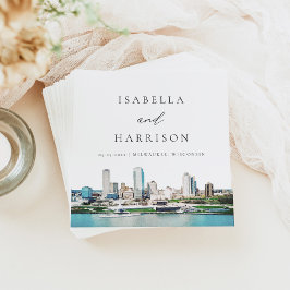 Servilleta De Papel Viaje en Skyline de MILWAUKEE Wisconsin