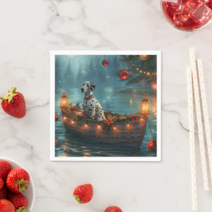 Servilleta De Papel Viaje Festivo de Navidad Dálmata