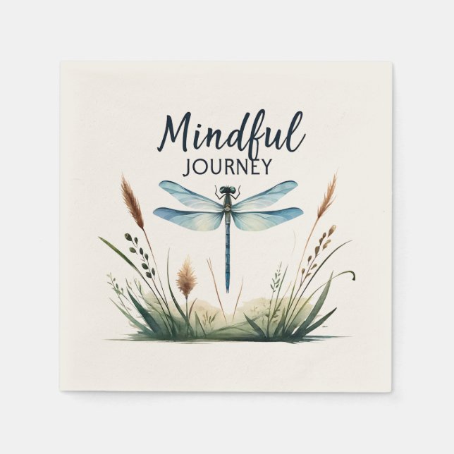 Servilleta De Papel Viaje mental - Naturaleza de la libélula (Anverso)