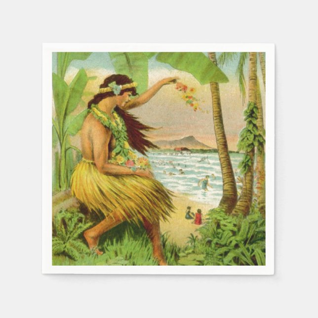 Servilleta De Papel Viajes de estilo hawaiano (Anverso)