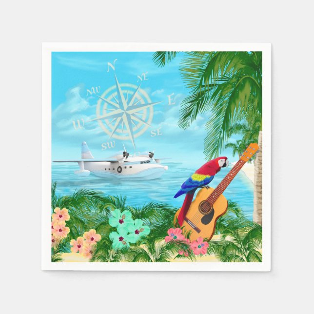 Servilleta De Papel Viajes tropicales (Anverso)