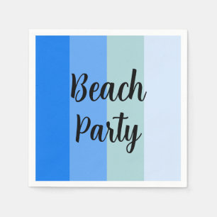 Servilleta De Papel Vibes de playa, franjas azules