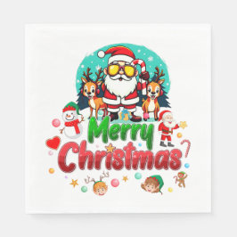 Servilleta De Papel Vibes de vacaciones de Santa María - festivo y div