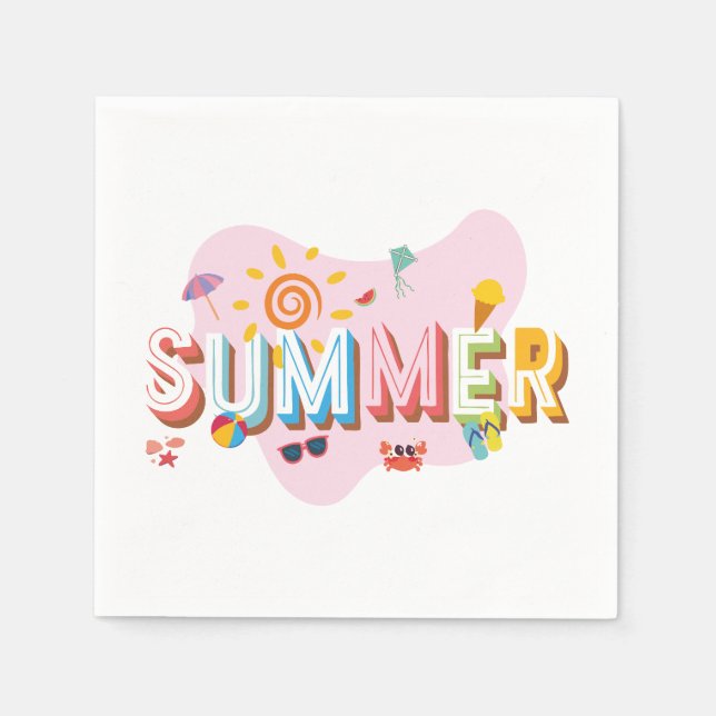 Servilleta De Papel Vibes de verano (Anverso)