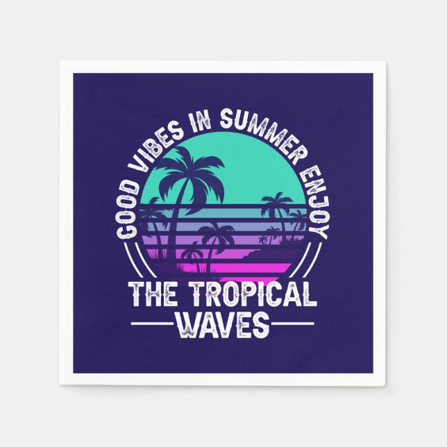 Servilleta De Papel Vibes de verano tropical-82646 (Anverso)