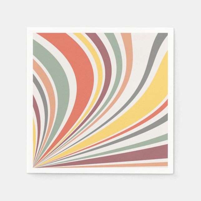 Servilleta De Papel Vibes retro coloridas (Anverso)