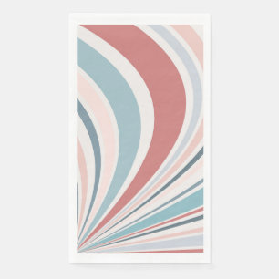 Servilleta De Papel Vibes retro coloridas en rosa, azul y gris