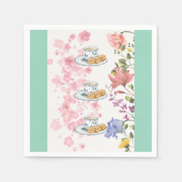 Servilleta De Papel Vibraciones elegantes de fiesta de té